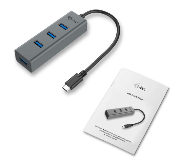 I-TEC USB-C Thunderbolt 4x USB 3.0 Metal HUB 28cm - 446051 - zdjęcie 3